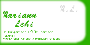 mariann lehi business card